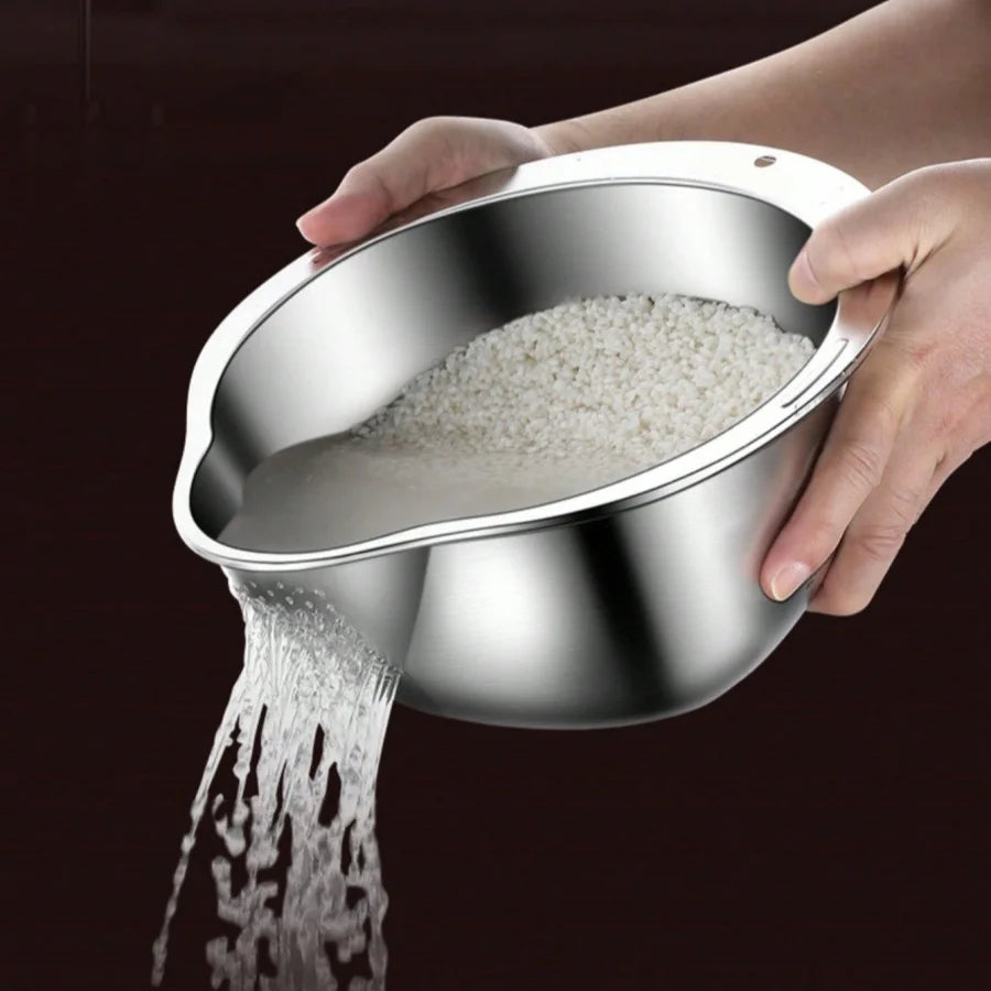 Modern Living™ Stainless Steel Rice Washing Colander
