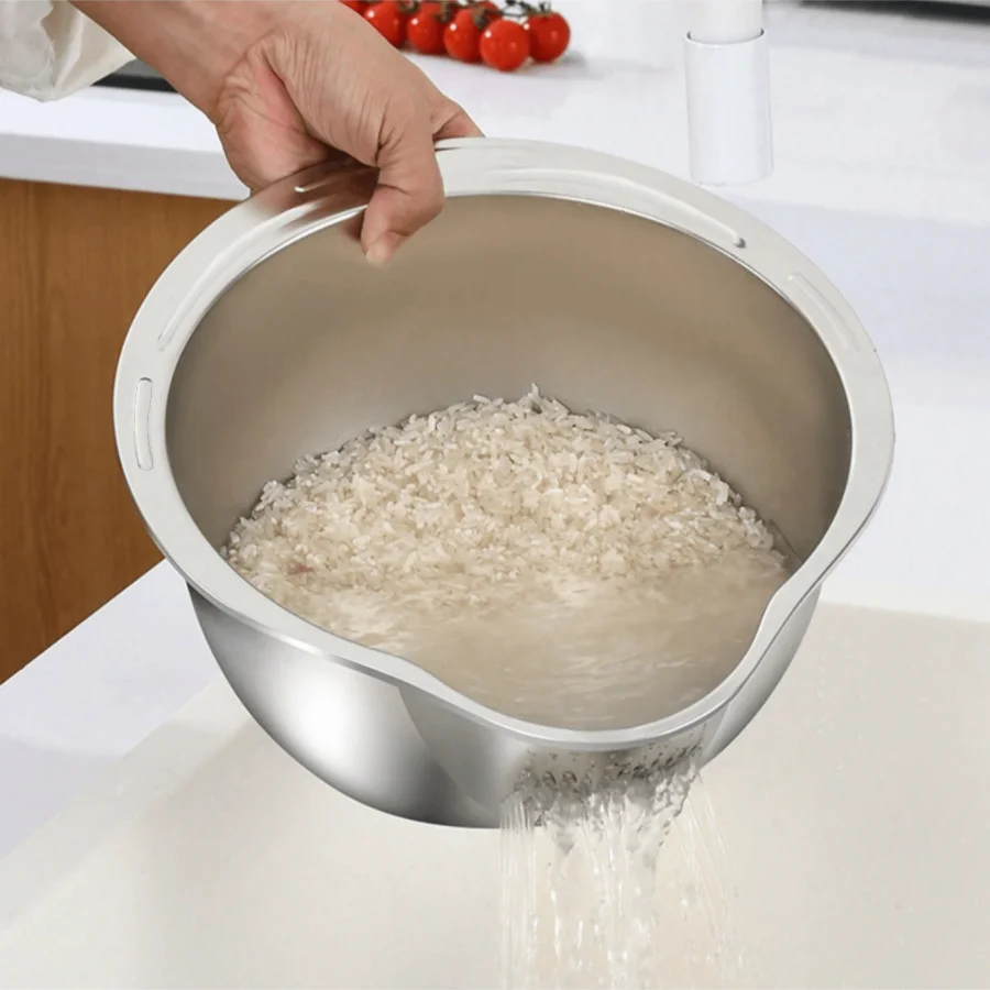 Modern Living™ Stainless Steel Rice Washing Colander